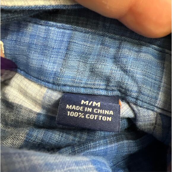 Tommy Bahama Mens Plaid Indio Shores Buffalo Check Button-Up Shirt Size M - Picture 12 of 14